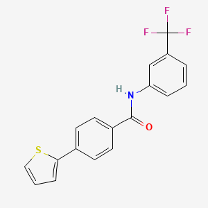 molecular formula C18H12F3NOS B2875397 4-(噻吩-2-基)-N-[3-(三氟甲基)苯基]苯甲酰胺 CAS No. 338794-30-2