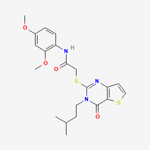 N-(2,4-dimethoxyphenyl)-2-{[3-(3-methylbutyl)-4-oxo-3,4-dihydrothieno[3,2-d]pyrimidin-2-yl]sulfanyl}acetamide