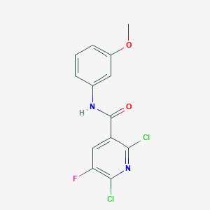molecular formula C13H9Cl2FN2O2 B287541 2,6-dichloro-5-fluoro-N-(3-methoxyphenyl)nicotinamide 