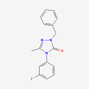 molecular formula C16H14FN3O B2875413 2-Benzyl-4-(3-fluorophenyl)-5-methyl-1,2,4-triazol-3-one CAS No. 860786-31-8