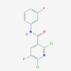 molecular formula C12H6Cl2F2N2O B287542 2,6-dichloro-5-fluoro-N-(3-fluorophenyl)nicotinamide 