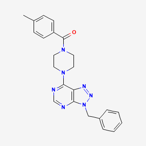 molecular formula C23H23N7O B2875424 (4-(3-苄基-3H-[1,2,3]三唑并[4,5-d]嘧啶-7-基)哌嗪-1-基)(对甲苯基)甲酮 CAS No. 1005307-15-2
