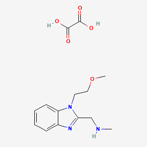 molecular formula C14H19N3O5 B2875429 1-(1-(2-methoxyethyl)-1H-benzo[d]imidazol-2-yl)-N-methylmethanamine oxalate CAS No. 2034208-78-9