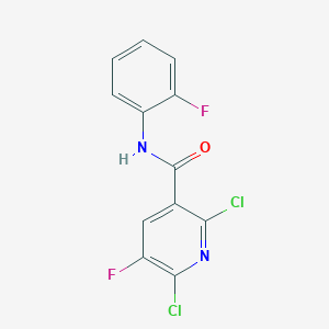 molecular formula C12H6Cl2F2N2O B287543 2,6-dichloro-5-fluoro-N-(2-fluorophenyl)nicotinamide 