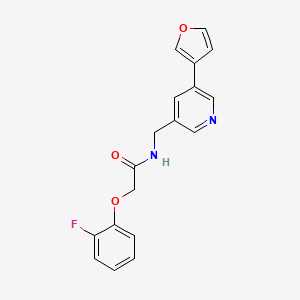 2-(2-fluorophenoxy)-N-((5-(furan-3-yl)pyridin-3-yl)methyl)acetamide