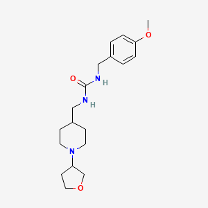 1-(4-Methoxybenzyl)-3-((1-(tetrahydrofuran-3-yl)piperidin-4-yl)methyl)urea