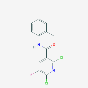 molecular formula C14H11Cl2FN2O B287546 2,6-dichloro-N-(2,4-dimethylphenyl)-5-fluoronicotinamide 