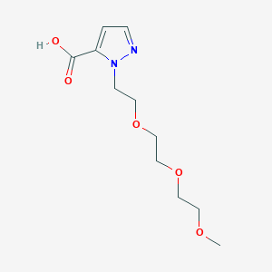 molecular formula C11H18N2O5 B2875464 1-(2-(2-(2-Methoxyethoxy)ethoxy)ethyl)-1H-pyrazole-5-carboxylic acid CAS No. 1917440-01-7