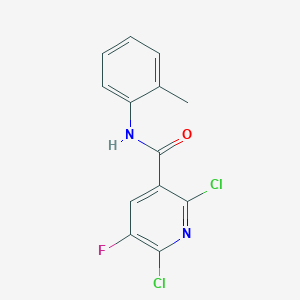 molecular formula C13H9Cl2FN2O B287547 2,6-dichloro-5-fluoro-N-(2-methylphenyl)nicotinamide 
