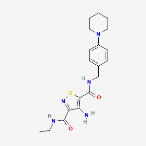 4-amino-N3-ethyl-N5-(4-(piperidin-1-yl)benzyl)isothiazole-3,5-dicarboxamide