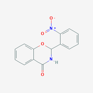 molecular formula C14H10N2O4 B2875472 2-(2-nitrophenyl)-2,3-dihydro-4H-1,3-benzoxazin-4-one CAS No. 854163-25-0