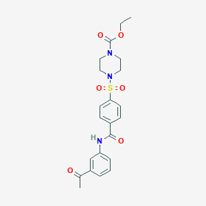 Ethyl 4-[4-[(3-acetylphenyl)carbamoyl]phenyl]sulfonylpiperazine-1-carboxylate