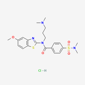 N-(3-(dimethylamino)propyl)-4-(N,N-dimethylsulfamoyl)-N-(5-methoxybenzo[d]thiazol-2-yl)benzamide hydrochloride
