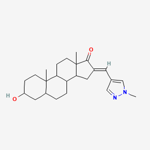 molecular formula C24H34N2O2 B2875492 (16E)-3-羟基-16-[(1-甲基-1H-吡唑-4-基)亚甲基]雄甾烷-17-酮 CAS No. 1092808-23-5