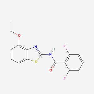 molecular formula C16H12F2N2O2S B2875494 N-(4-ethoxybenzo[d]thiazol-2-yl)-2,6-difluorobenzamide CAS No. 325988-75-8