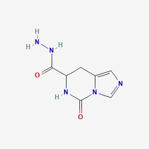 molecular formula C7H9N5O2 B2875517 5-Oxo-5,6,7,8-tetrahydroimidazo[1,5-c]pyrimidine-7-carbohydrazide CAS No. 1008466-88-3