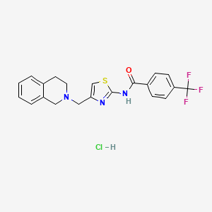 N-(4-((3,4-dihydroisoquinolin-2(1H)-yl)methyl)thiazol-2-yl)-4-(trifluoromethyl)benzamide hydrochloride