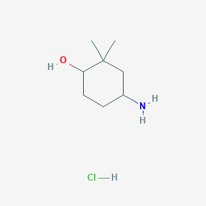 4-Amino-2,2-dimethylcyclohexan-1-ol;hydrochloride