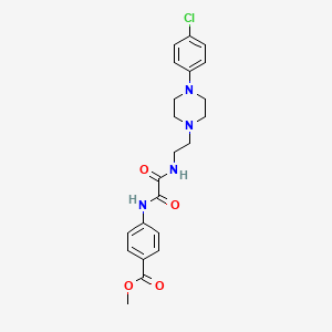 Methyl 4-(2-((2-(4-(4-chlorophenyl)piperazin-1-yl)ethyl)amino)-2-oxoacetamido)benzoate