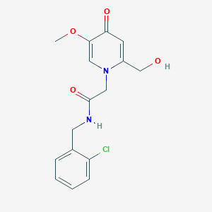 N-(2-chlorobenzyl)-2-(2-(hydroxymethyl)-5-methoxy-4-oxopyridin-1(4H)-yl)acetamide