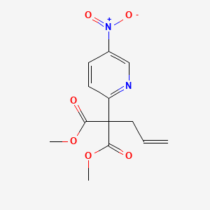 molecular formula C13H14N2O6 B2875536 Dimethyl 2-allyl-2-(5-nitro-2-pyridinyl)malonate CAS No. 860786-06-7