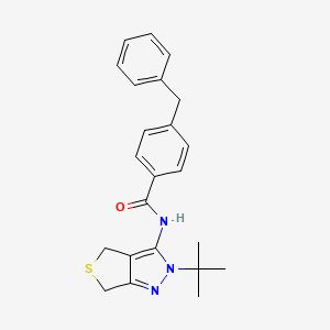 4-benzyl-N-(2-tert-butyl-4,6-dihydrothieno[3,4-c]pyrazol-3-yl)benzamide