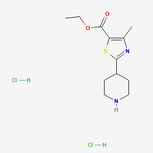 Ethyl 4-methyl-2-(piperidin-4-yl)-1,3-thiazole-5-carboxylate dihydrochloride