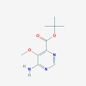 molecular formula C10H15N3O3 B2875558 Tert-butyl 6-amino-5-methoxypyrimidine-4-carboxylate CAS No. 2248365-03-7