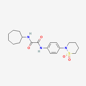 N-cycloheptyl-N'-[4-(1,1-dioxothiazinan-2-yl)phenyl]oxamide