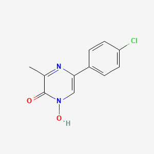 molecular formula C11H9ClN2O2 B2875566 5-(4-chlorophenyl)-1-hydroxy-3-methyl-2(1H)-pyrazinone CAS No. 400087-78-7