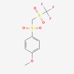 (4-Methoxyphenyl)(dioxo){[(trifluoromethyl)sulfonyl]methyl}-lambda~6~-sulfane