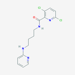 molecular formula C15H16Cl2N4O B2875575 3,6-dichloro-N-{4-[(pyridin-2-yl)amino]butyl}pyridine-2-carboxamide CAS No. 1280922-33-9