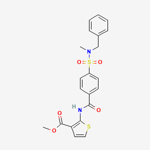 molecular formula C21H20N2O5S2 B2875576 Methyl 2-[[4-[benzyl(methyl)sulfamoyl]benzoyl]amino]thiophene-3-carboxylate CAS No. 864940-38-5