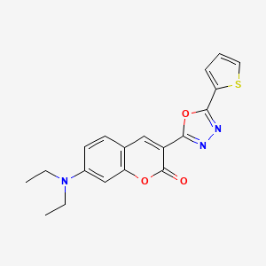 7-Diethylamino-3-(5-thiophen-2-yl-[1,3,4]oxadiazol-2-yl)-chromen-2-one