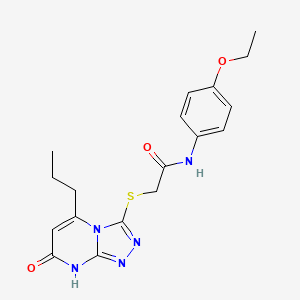 N-(4-ethoxyphenyl)-2-((7-oxo-5-propyl-7,8-dihydro-[1,2,4]triazolo[4,3-a]pyrimidin-3-yl)thio)acetamide