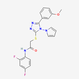 N-(2,4-difluorophenyl)-2-{[5-(3-methoxyphenyl)-4-(1H-pyrrol-1-yl)-4H-1,2,4-triazol-3-yl]sulfanyl}acetamide