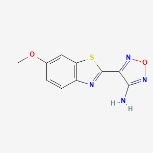 molecular formula C10H8N4O2S B2875586 4-(6-Methoxy-1,3-benzothiazol-2-yl)-1,2,5-oxadiazol-3-amine CAS No. 1517525-35-7