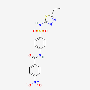 N-(4-{[(5-ethyl-1,3,4-thiadiazol-2-yl)amino]sulfonyl}phenyl)-4-nitrobenzamide