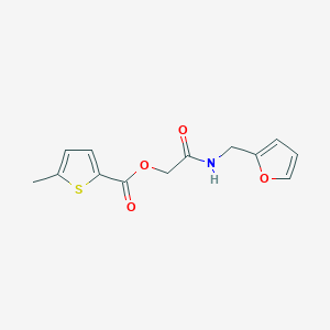 molecular formula C13H13NO4S B2875603 {[(Furan-2-yl)methyl]carbamoyl}methyl 5-methylthiophene-2-carboxylate CAS No. 379700-40-0