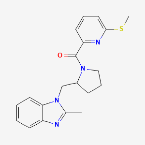 [2-[(2-Methylbenzimidazol-1-yl)methyl]pyrrolidin-1-yl]-(6-methylsulfanylpyridin-2-yl)methanone