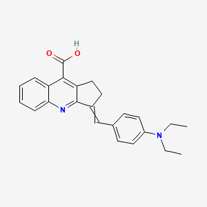 molecular formula C24H24N2O2 B2875609 3-(4-Diethylamino-benzylidene)-2,3-dihydro-1H-cyclopenta[b]quinoline-9-carboxylic acid CAS No. 726157-44-4
