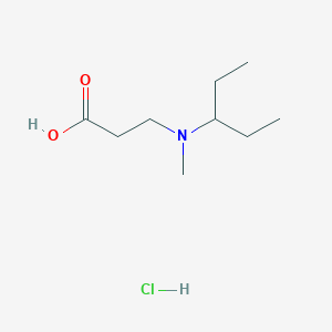 molecular formula C9H20ClNO2 B2875615 3-(Methyl(pentan-3-yl)amino)propanoic acid hydrochloride CAS No. 2375259-24-6