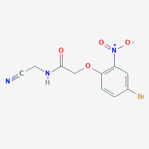 molecular formula C10H8BrN3O4 B2875616 2-(4-Bromo-2-nitrophenoxy)-N-(cyanomethyl)acetamide CAS No. 1385270-43-8