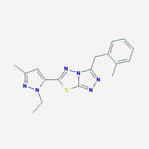 6-(1-ethyl-3-methyl-1H-pyrazol-5-yl)-3-(2-methylbenzyl)[1,2,4]triazolo[3,4-b][1,3,4]thiadiazole