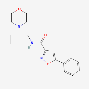 N-{[1-(morpholin-4-yl)cyclobutyl]methyl}-5-phenyl-1,2-oxazole-3-carboxamide