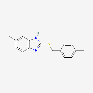 5-methyl-2-((4-methylbenzyl)thio)-1H-benzo[d]imidazole