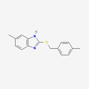 molecular formula C16H16N2S B2875635 5-methyl-2-((4-methylbenzyl)thio)-1H-benzo[d]imidazole CAS No. 449813-26-7