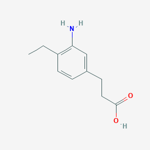 molecular formula C11H15NO2 B2875646 3-(3-Amino-4-ethylphenyl)propanoic acid CAS No. 1379185-95-1