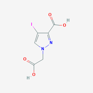 molecular formula C6H5IN2O4 B2875654 1-(Carboxymethyl)-4-iodopyrazole-3-carboxylic acid CAS No. 1354706-12-9