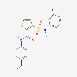 molecular formula C21H22N2O3S2 B2875662 N-(4-ethylphenyl)-3-[methyl(3-methylphenyl)sulfamoyl]thiophene-2-carboxamide CAS No. 1207059-91-3